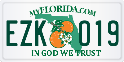 FL license plate EZKO19