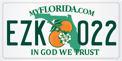 FL license plate EZKO22