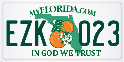 FL license plate EZKO23