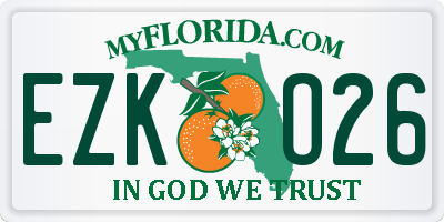 FL license plate EZKO26