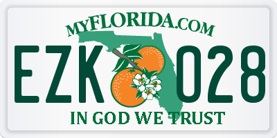 FL license plate EZKO28