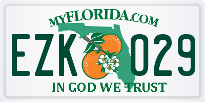 FL license plate EZKO29