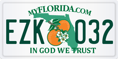 FL license plate EZKO32