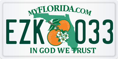 FL license plate EZKO33