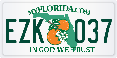 FL license plate EZKO37