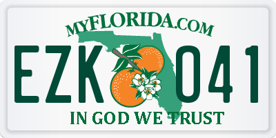 FL license plate EZKO41