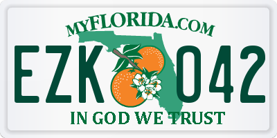 FL license plate EZKO42