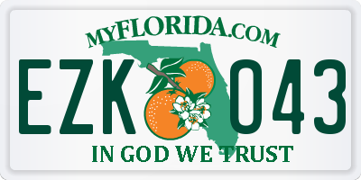 FL license plate EZKO43