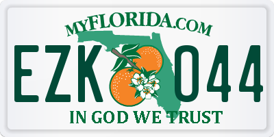 FL license plate EZKO44