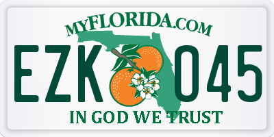 FL license plate EZKO45