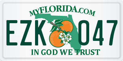 FL license plate EZKO47