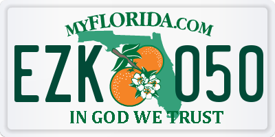 FL license plate EZKO50