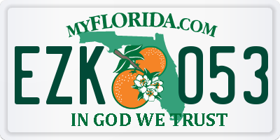 FL license plate EZKO53