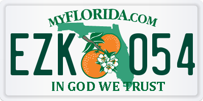 FL license plate EZKO54