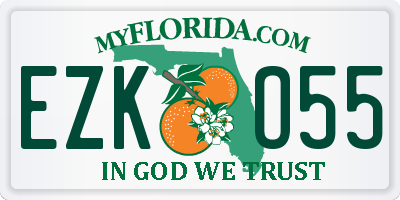 FL license plate EZKO55