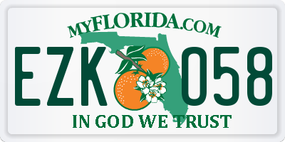 FL license plate EZKO58