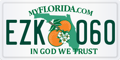 FL license plate EZKO60