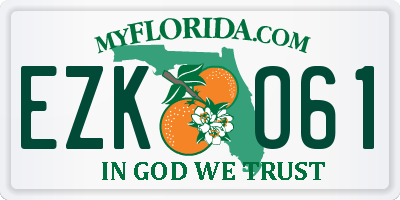 FL license plate EZKO61