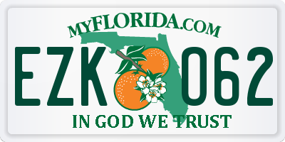 FL license plate EZKO62