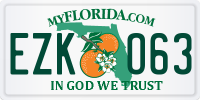 FL license plate EZKO63