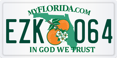 FL license plate EZKO64