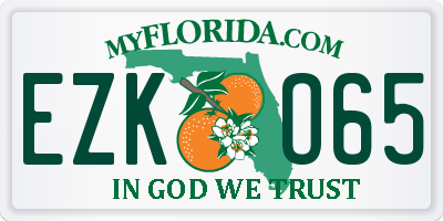 FL license plate EZKO65