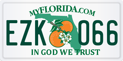 FL license plate EZKO66