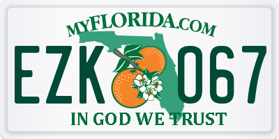 FL license plate EZKO67