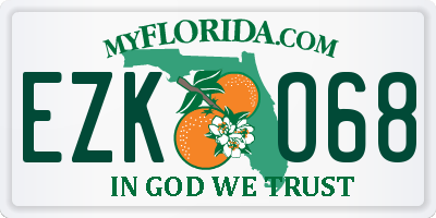 FL license plate EZKO68