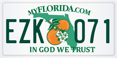 FL license plate EZKO71