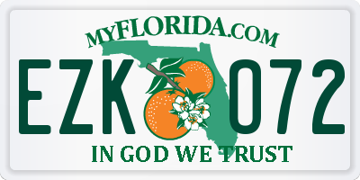 FL license plate EZKO72