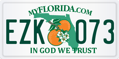 FL license plate EZKO73