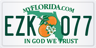 FL license plate EZKO77