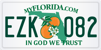 FL license plate EZKO82