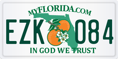 FL license plate EZKO84