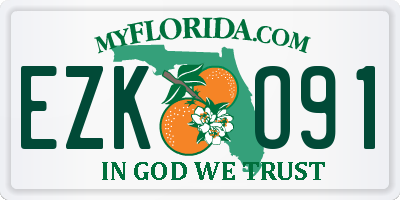 FL license plate EZKO91