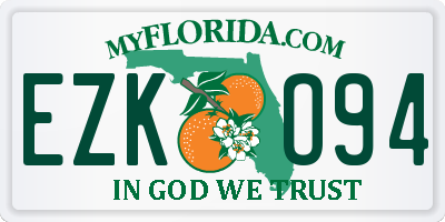 FL license plate EZKO94