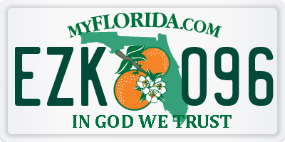 FL license plate EZKO96