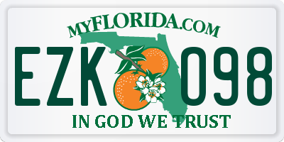 FL license plate EZKO98