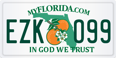 FL license plate EZKO99