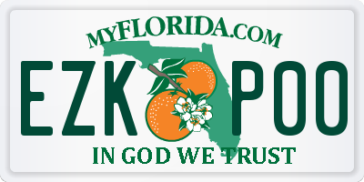 FL license plate EZKP00