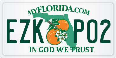 FL license plate EZKP02