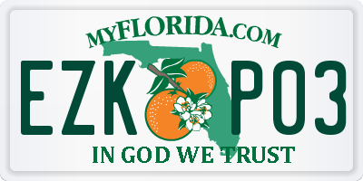 FL license plate EZKP03