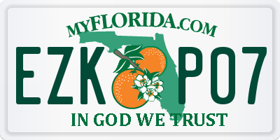 FL license plate EZKP07