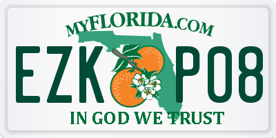 FL license plate EZKP08