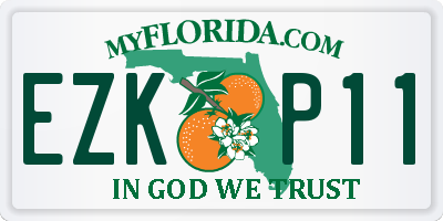 FL license plate EZKP11