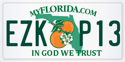 FL license plate EZKP13