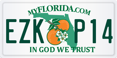 FL license plate EZKP14