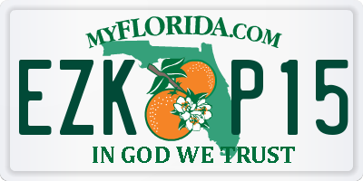 FL license plate EZKP15