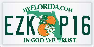 FL license plate EZKP16